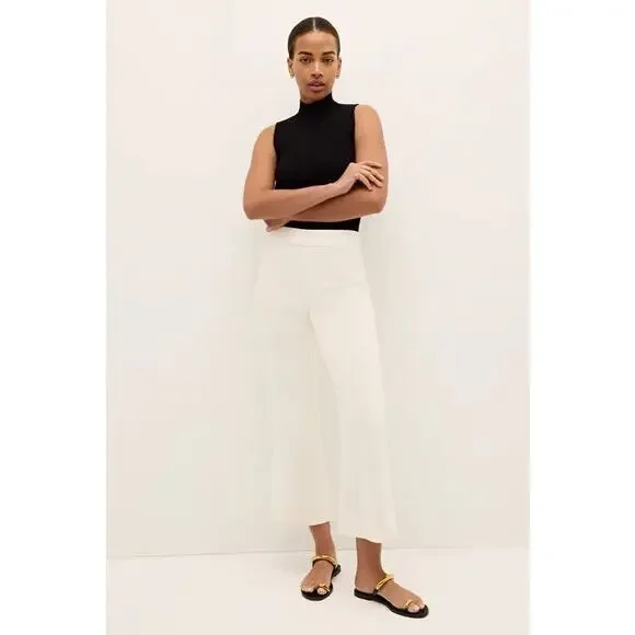 Marie Oliver Mia Crop Pant in Bone White US 6 NWT Minimalist Soft Girl - Picture 5 of 6